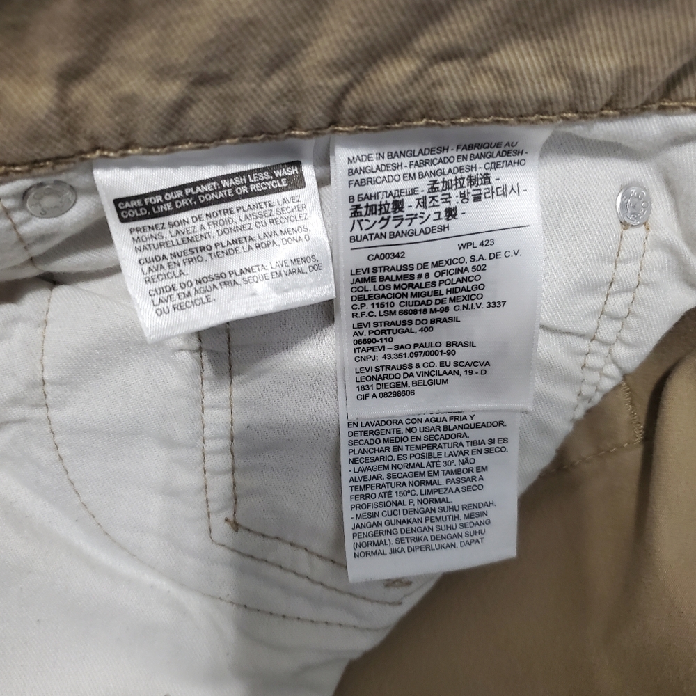 Levi's 512 Slim Fit Jeans Tan 38 Waist - Picture 6 of 11